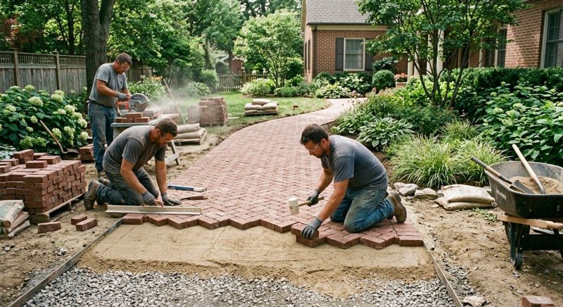 Brick Hardscaping Installation in Worcester, MA