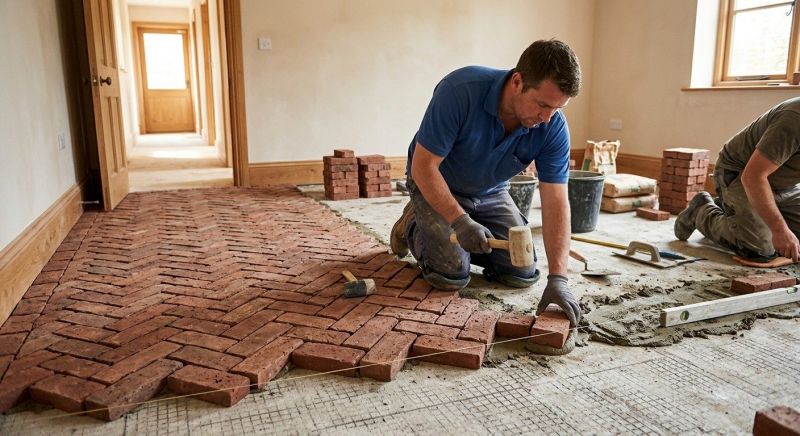 Brick Flooring Installation in West Hartford, CT