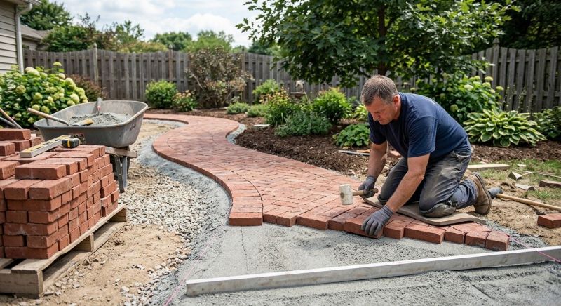 Brick Hardscape Installation in Nashua, NH